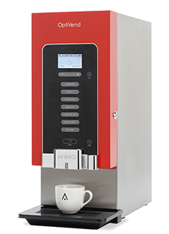 Kaffeevollautomat schmal von Animo für lösliche Produkte - OptiVend s NG für Tassen, Becher, Kanne